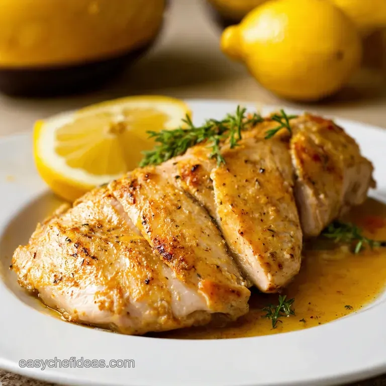 Lemon Herb Chicken Breast with Roasted Root Vegetables presentation