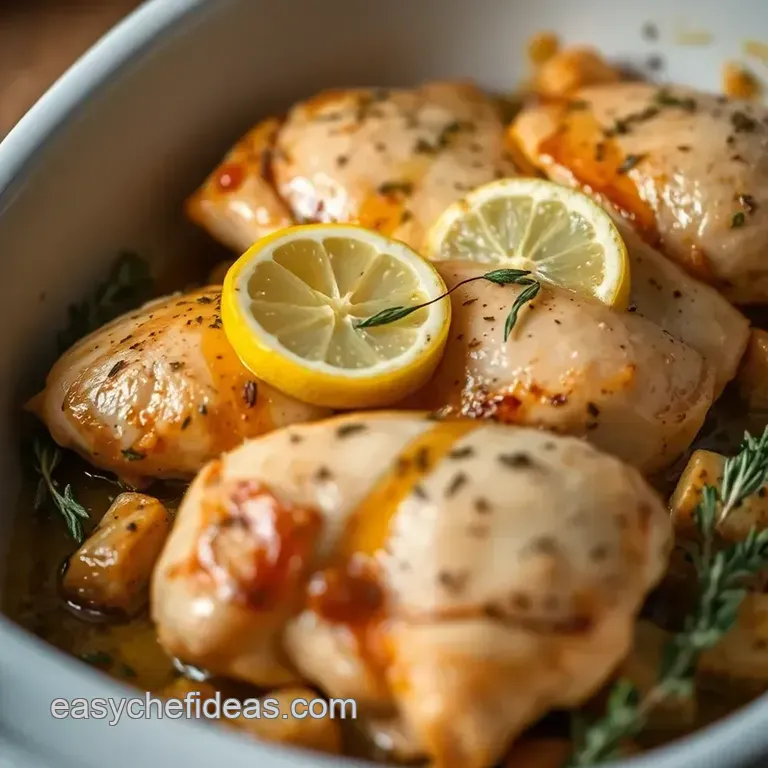 Lemon & Herb Mediterranean Baked Chicken presentation