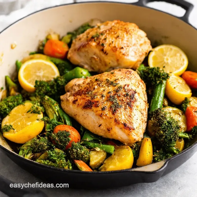 Lemon Herb Roasted Chicken and Veggies One Pan Wonder