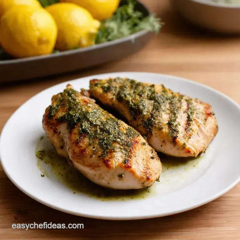 Lemon Herb Zest a Healthy Grilled Chicken Marinade presentation