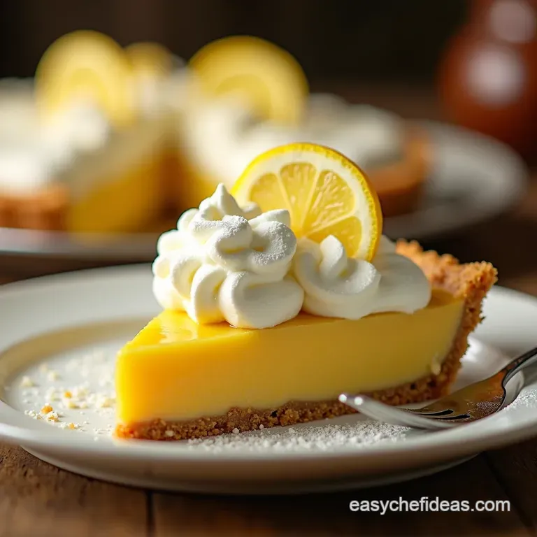 Lemon Icebox Pie Sunshine on a Plate Nobake Bliss presentation