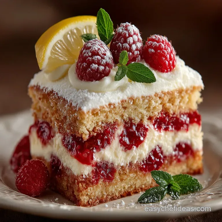Sunshine Minimounds Lemon Raspberry Layer Cakes presentation