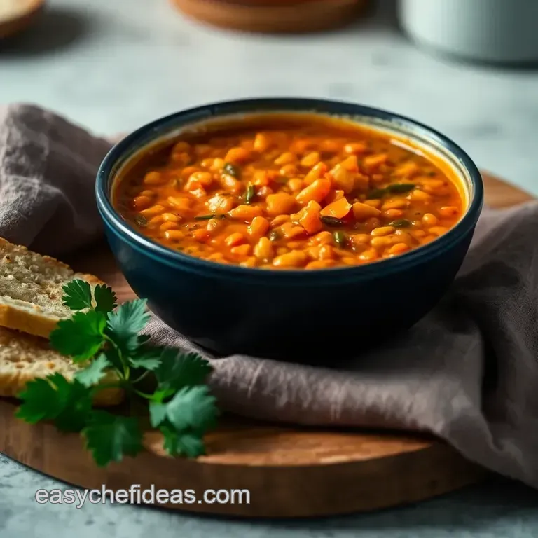 Lentil Bliss: Creamy Dahl Soup presentation