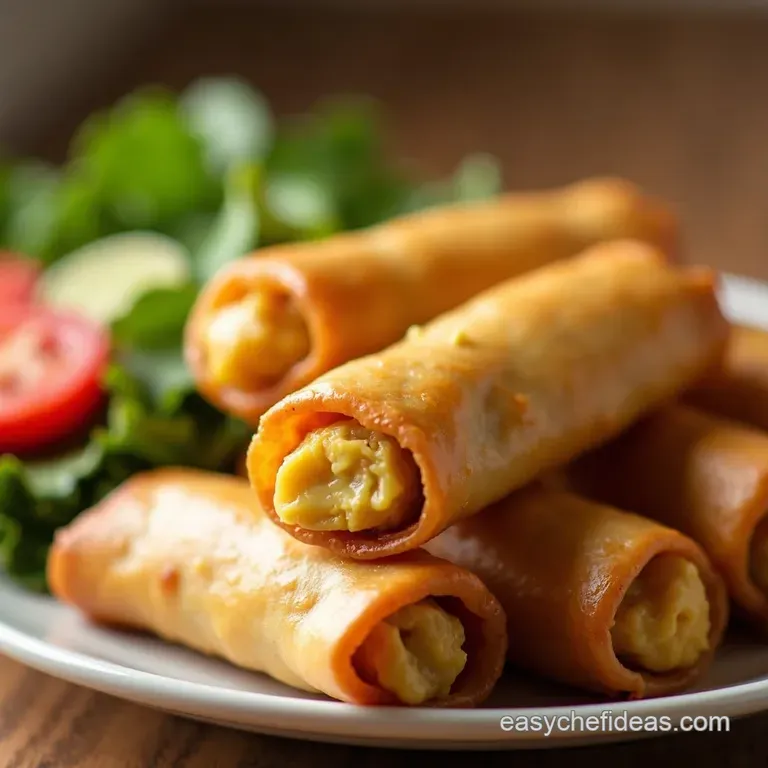 Lighter Brighter Weight Watchers Chicken Veggie Egg Rolls presentation