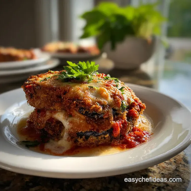 Lighter Eggplant Parmesan: Baked Perfection presentation