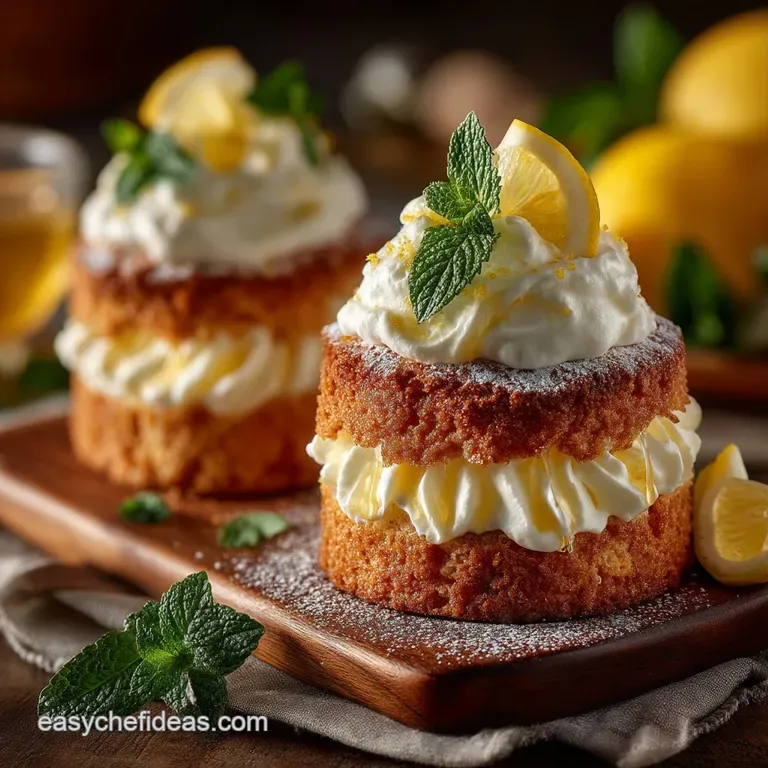 Little Lemon Vanilla Cloud Cakes Mini Soft Cakes presentation