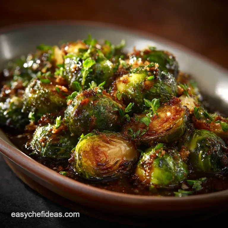 Crispy Honeybalsamic Brussels Sprouts with Bacon Longhorn Copycat presentation