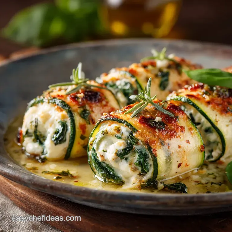 Summer Zucchini Rollatini with Ricotta and Spinach LowCarb