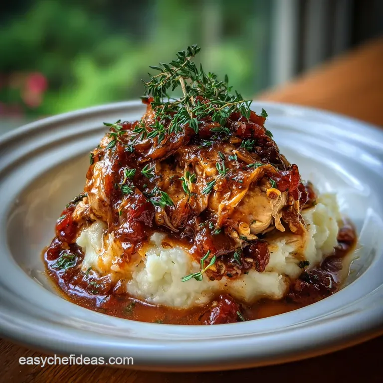 A vibrant plate of creamy chicken pasta. Sun-dried tomatoes add pops of color, basil provides fresh aroma.