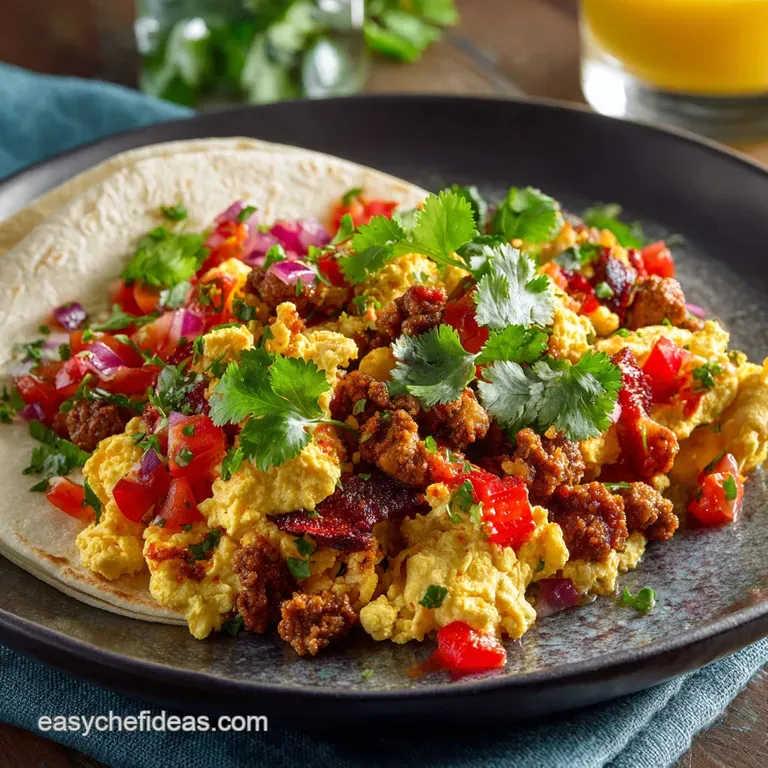 Meal Prep Breakfast Taco Scramble The Sunday Saver Fluffy Eggs