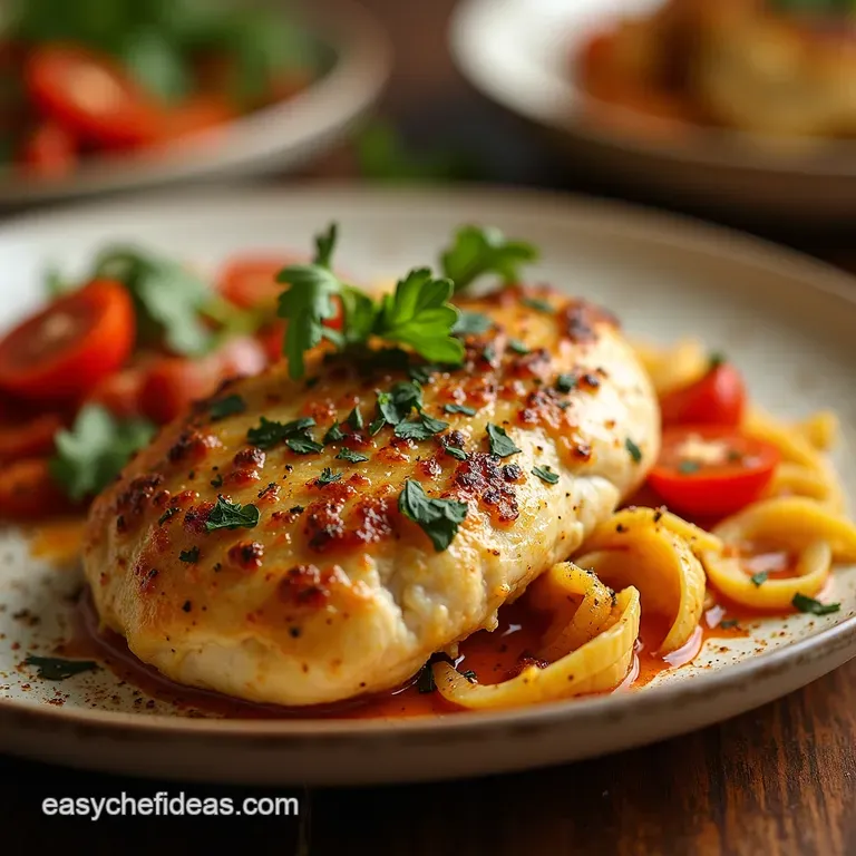 Mediterranean Baked Chicken and Veggies presentation