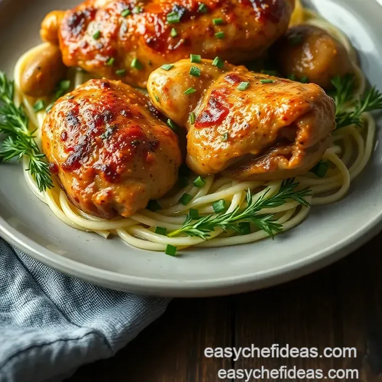 Mediterranean Crock Pot Chicken Thighs with Olives and Lemon presentation