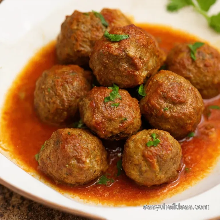 Mediterranean Lamb Meatballs with Lemonherb Yogurt Sauce presentation