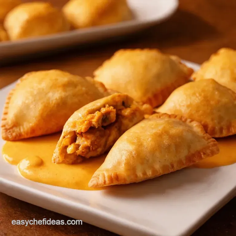 Mini Chicken Chorizo Empanadas with Smoked Paprika Aioli presentation
