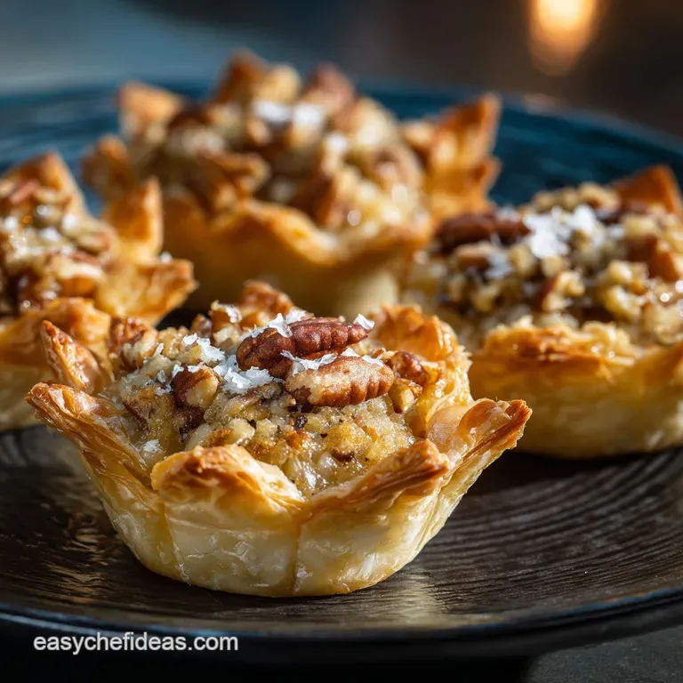 Mini Pecan Phyllo Tarts Petite Perfect Golden Bites presentation