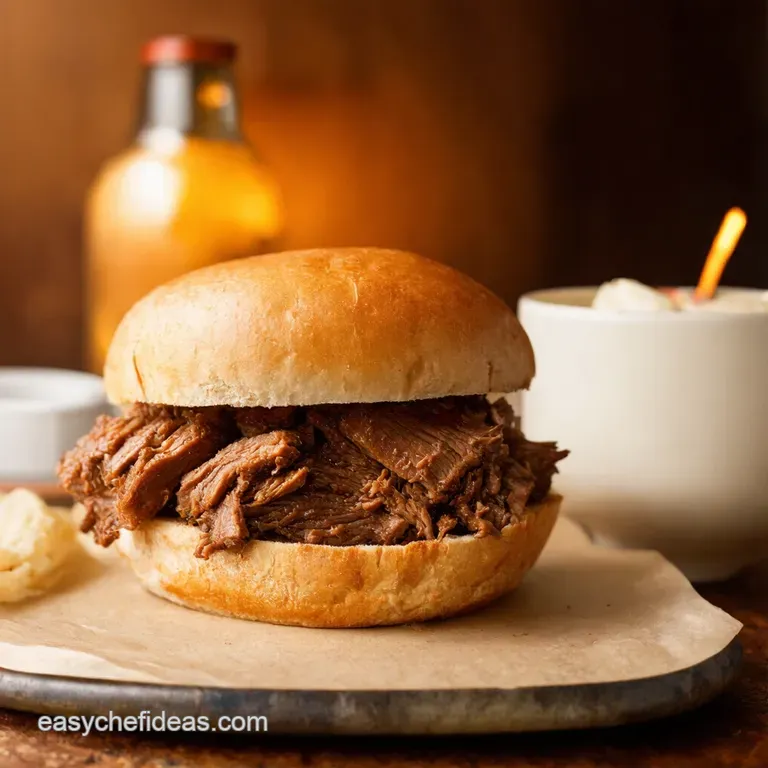 Mississippi Mud Roast Sandwiches Southern Comfort on a Bun presentation