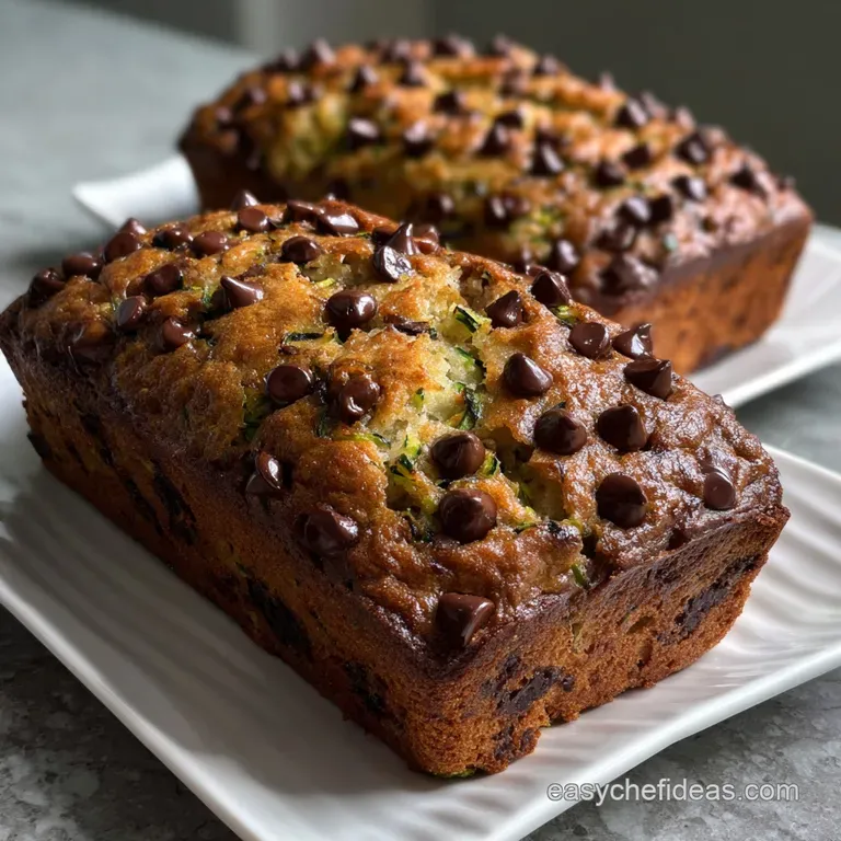 Chocolate Chip Zucchini Bread: the Moist Loaf presentation