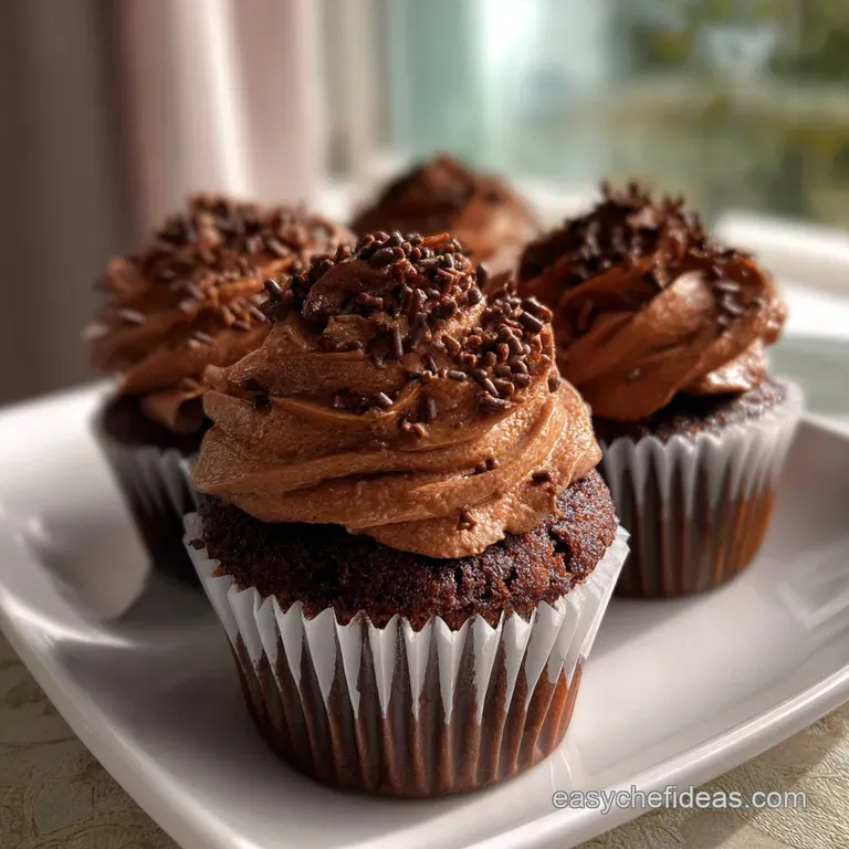 Super Moist Low Fat Chocolate Cupcakes Recipe presentation