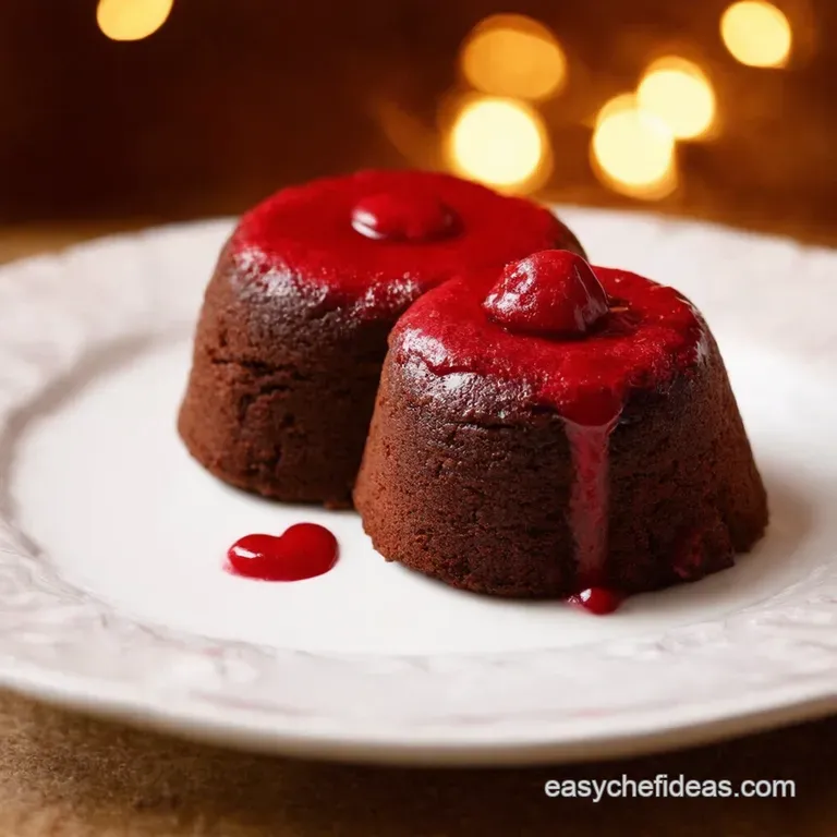 Molten Chocolate Lava Cakes for Two presentation