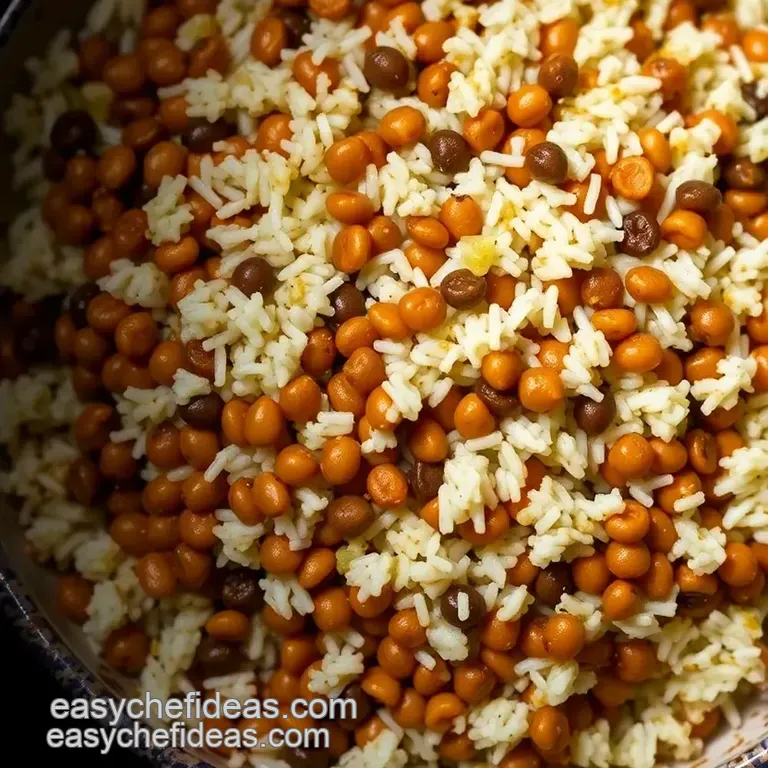 Mujaddara: Classic Syrian Lentils and Rice Pilaf with Crisp Onions presentation