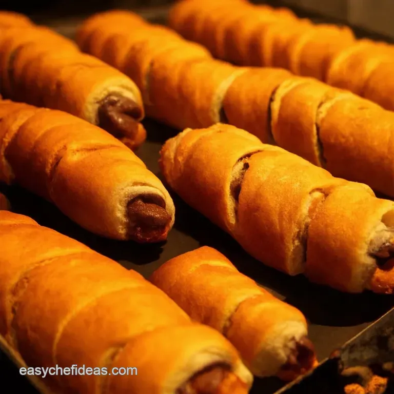 Mummy Dogs with a Spooky Mustard Dip presentation