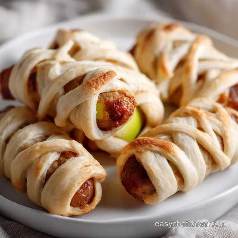 Halloween Potluck Dishes: Mummy Sausage Rolls