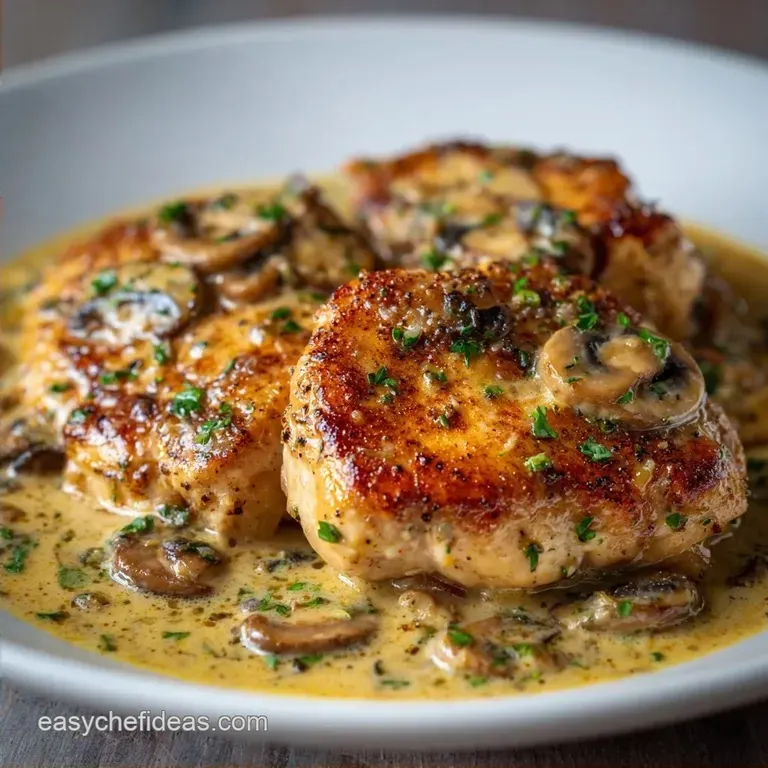 Mushroom Cream Chicken: Silky and Rich