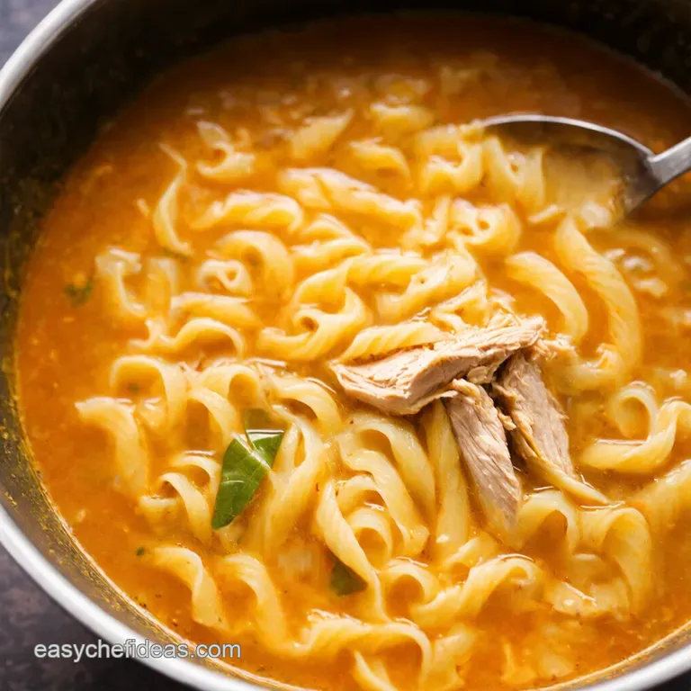 Nanas Neverfail Chicken Noodle Soup presentation