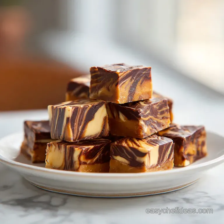 Elegant dessert bar plated with a scoop of vanilla ice cream and a drizzle of caramel sauce. Iced sugar dusting on bars.