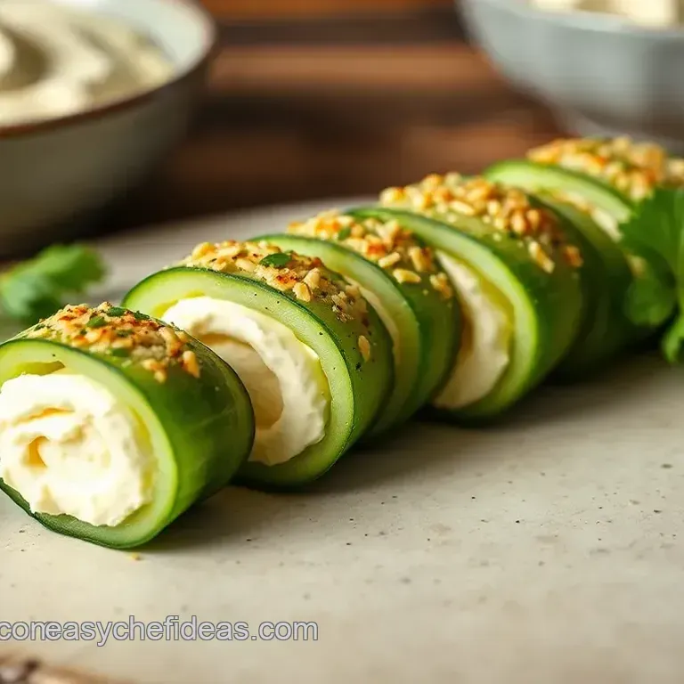 No Bake Cucumber Cream Cheese Rollups