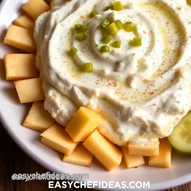 No Bake Dill Pickle Dip: a Creamy & Tangy Delight presentation