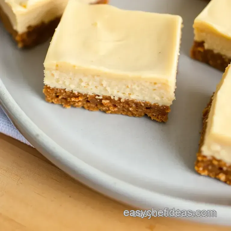 No-Bake Peanut Butter Cheesecake Bars presentation
