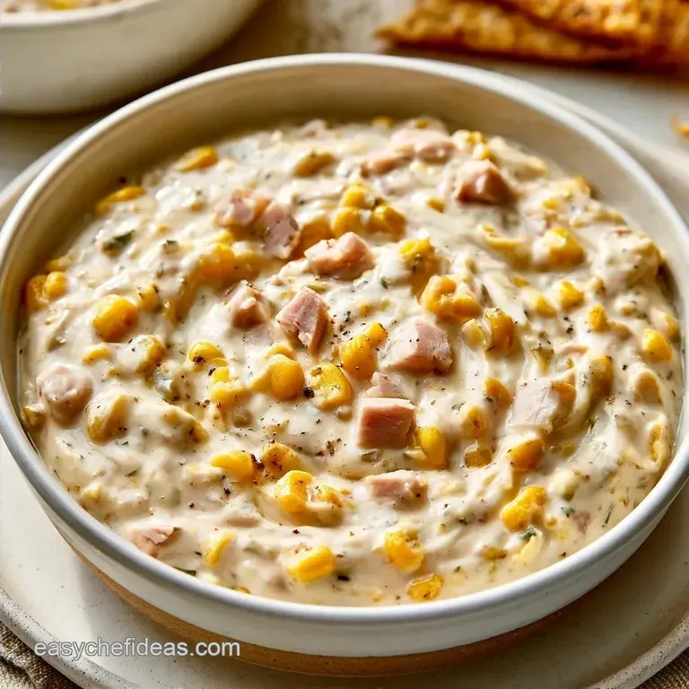 No Bake Corn Dip with Smoked Turkey and Cheese