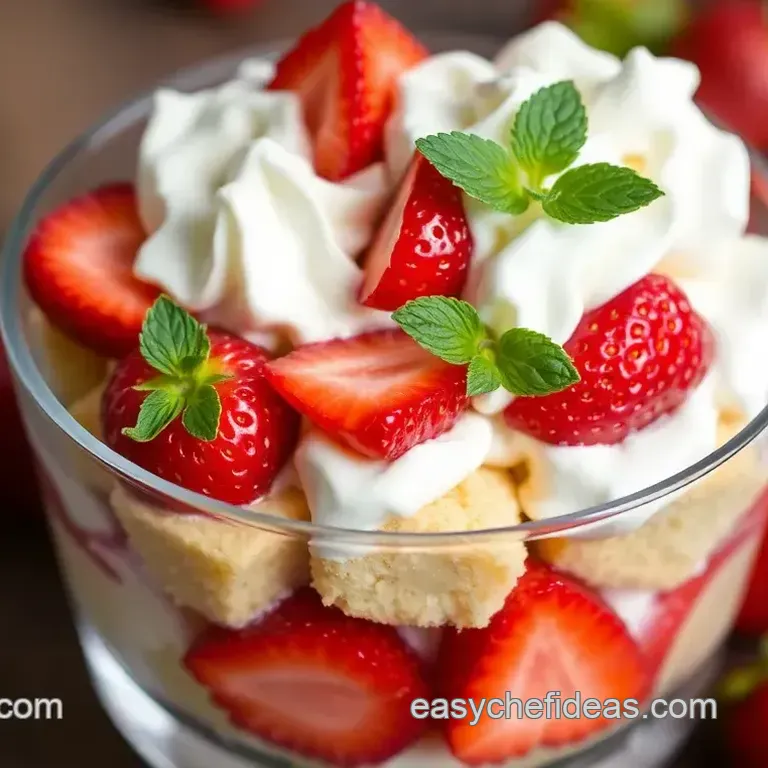No-Cook Strawberry Shortcake Parfait Delight