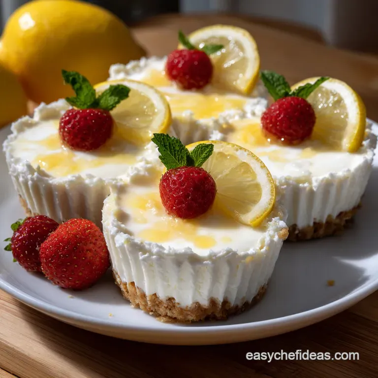 The Ultimate Lemon Cheesecake Yogurt Cups presentation