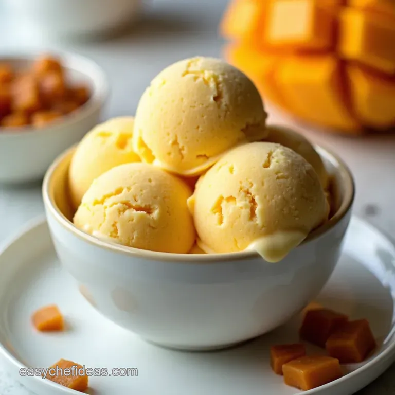 The SunKissed Scoop Truly Easy NoChurn Mango Ice Cream