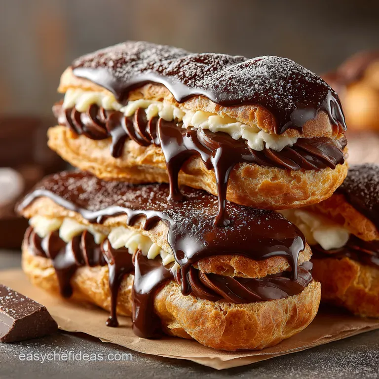 Oh La La Decadent Classic Chocolate &Eacute;clairs a Chouxstopping Showstopper presentation