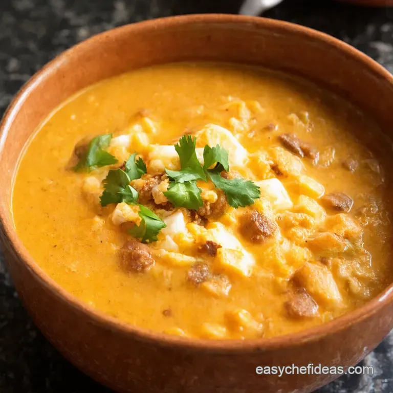 Oh My Cod Cheeseburger Soup Supreme presentation