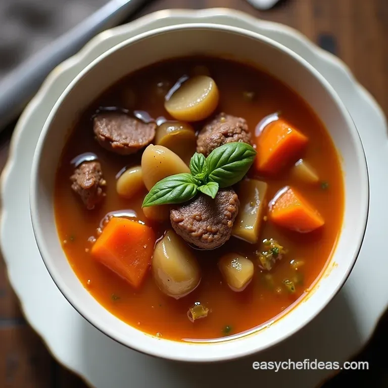 Mums Hearty Old Fashioned Vegetable Beef Soup The Proper Sunday Supper