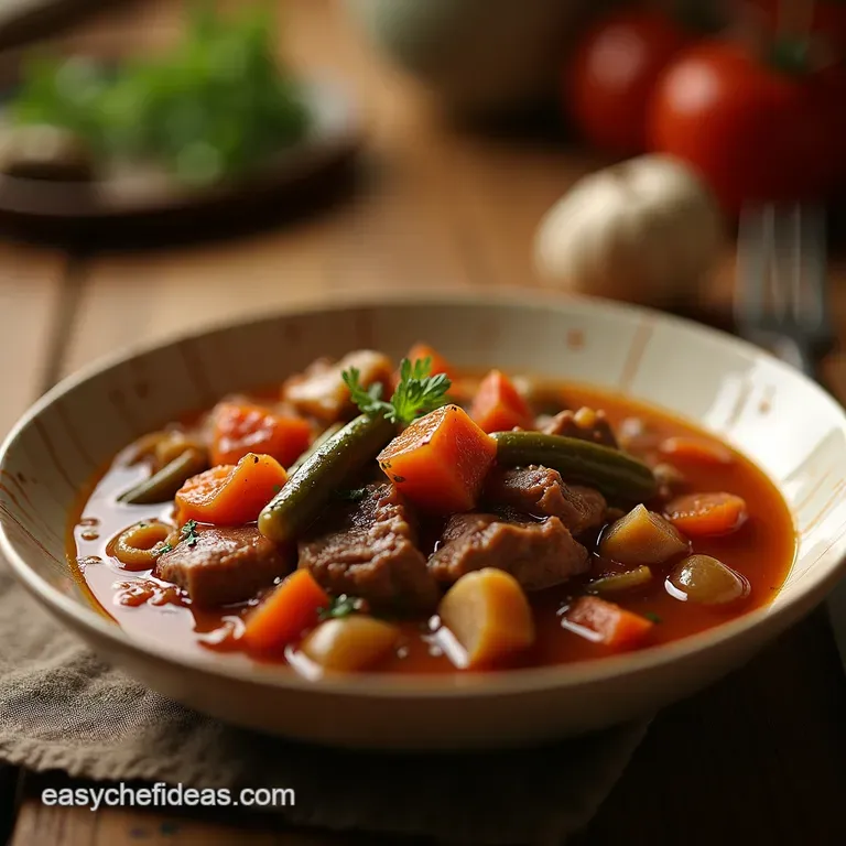 Grandmas Kitchen Secret Deeply Savoury Oldfashioned Vegetable Beef Stew presentation