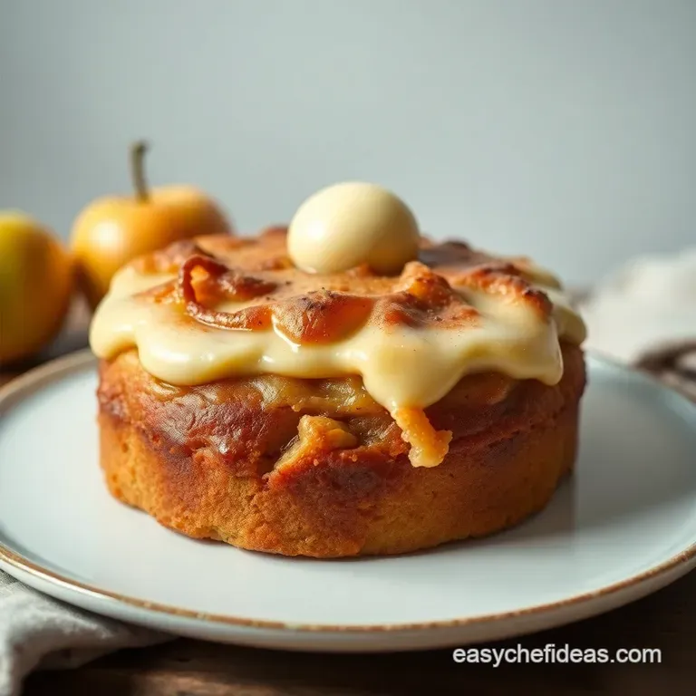 Omas Luscious Apple Cake with Creamy Pudding