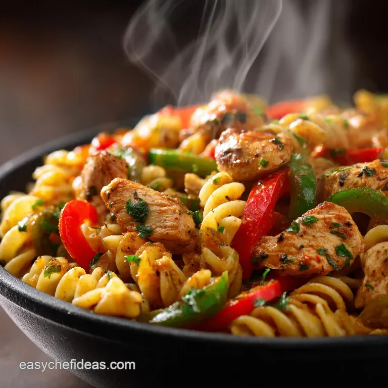 OnePot Chicken Fajita Pasta: Speedy Fiesta Recipe