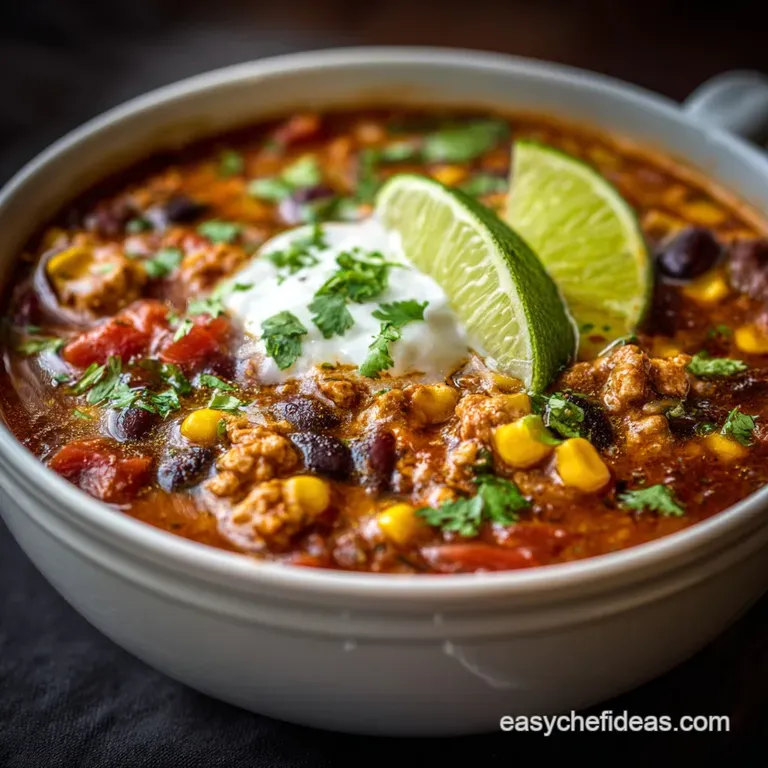 OnePot Wonder Zesty Turkey Taco Chili Soup