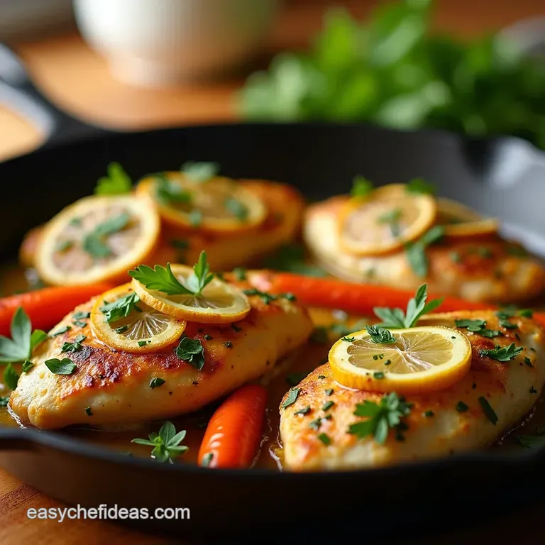 Onepan Lemon Herb Roasted Chicken and Veggies presentation