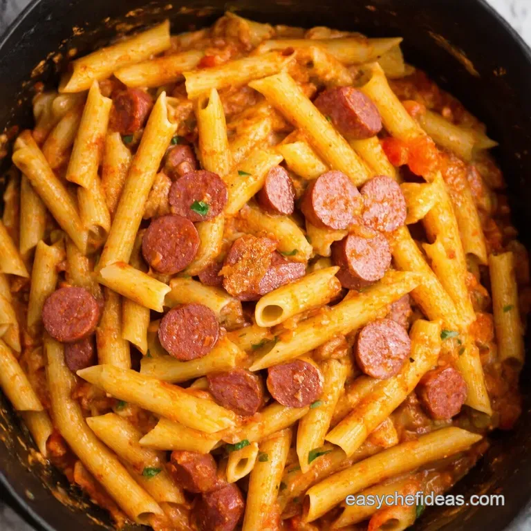OnePot Creamy Kielbasa Pasta