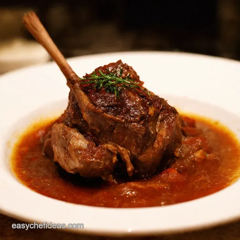 Osso Buco Braised Veal Shanks in White Wine Gremolata presentation