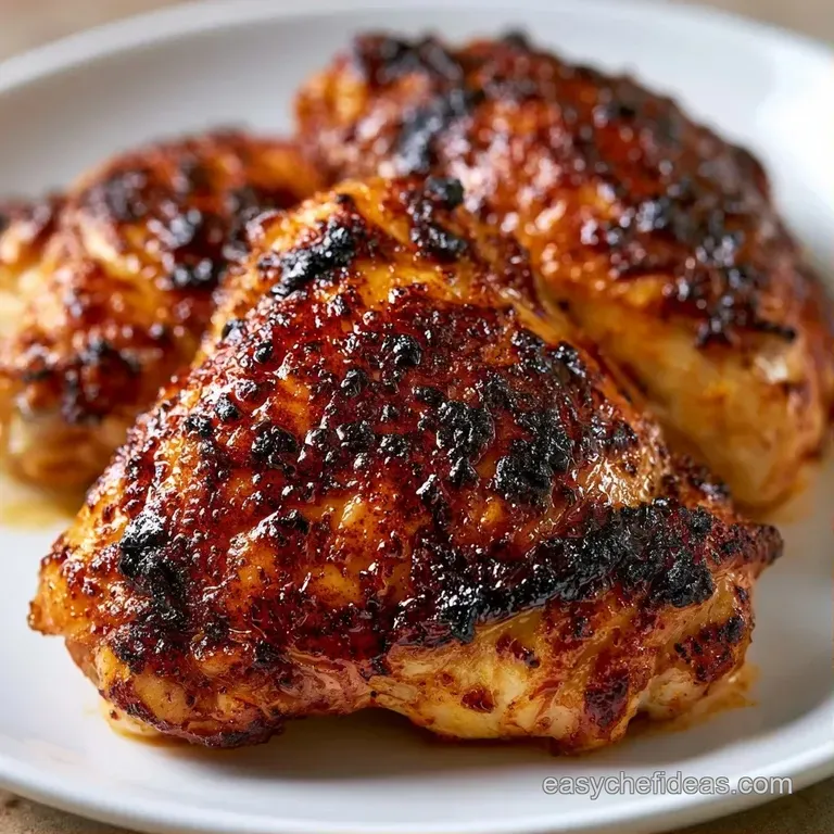 Succulent chicken pieces arranged with charred lemon wedges and fresh sprigs of rosemary on a white stoneware plate.