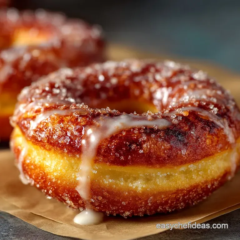 The Notsoholey Grail Overnight Tangy Sourdough Doughnuts Fried Glazed presentation