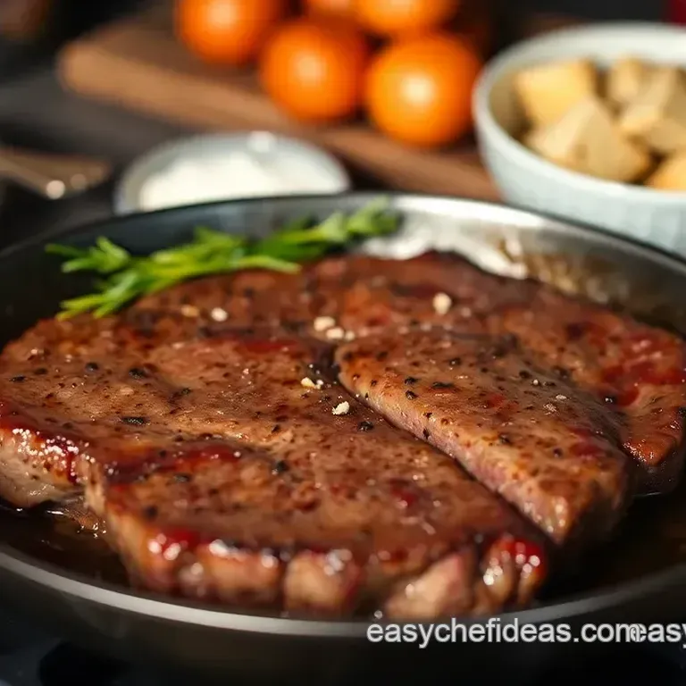Pan-Seared Steak with Red Wine Reduction