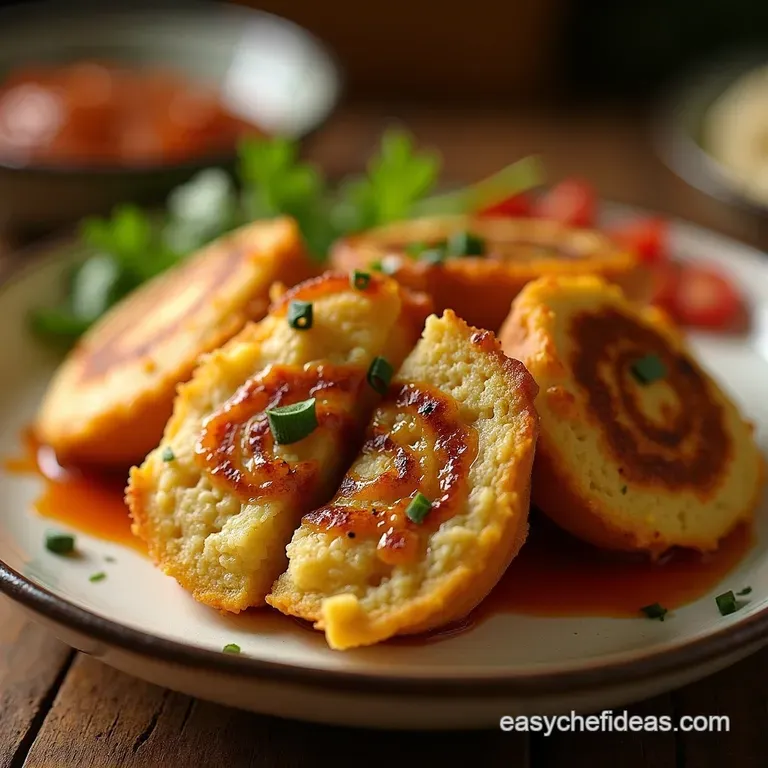 The Golden Gate Chilla Besan Pancakes Stuffed with Spiced Paneer presentation